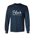 thumbnail image 1 of B*ink If You Want Me Sarcastic Humor Novelty Men's Long Sleeve Shirts, 1 of 3