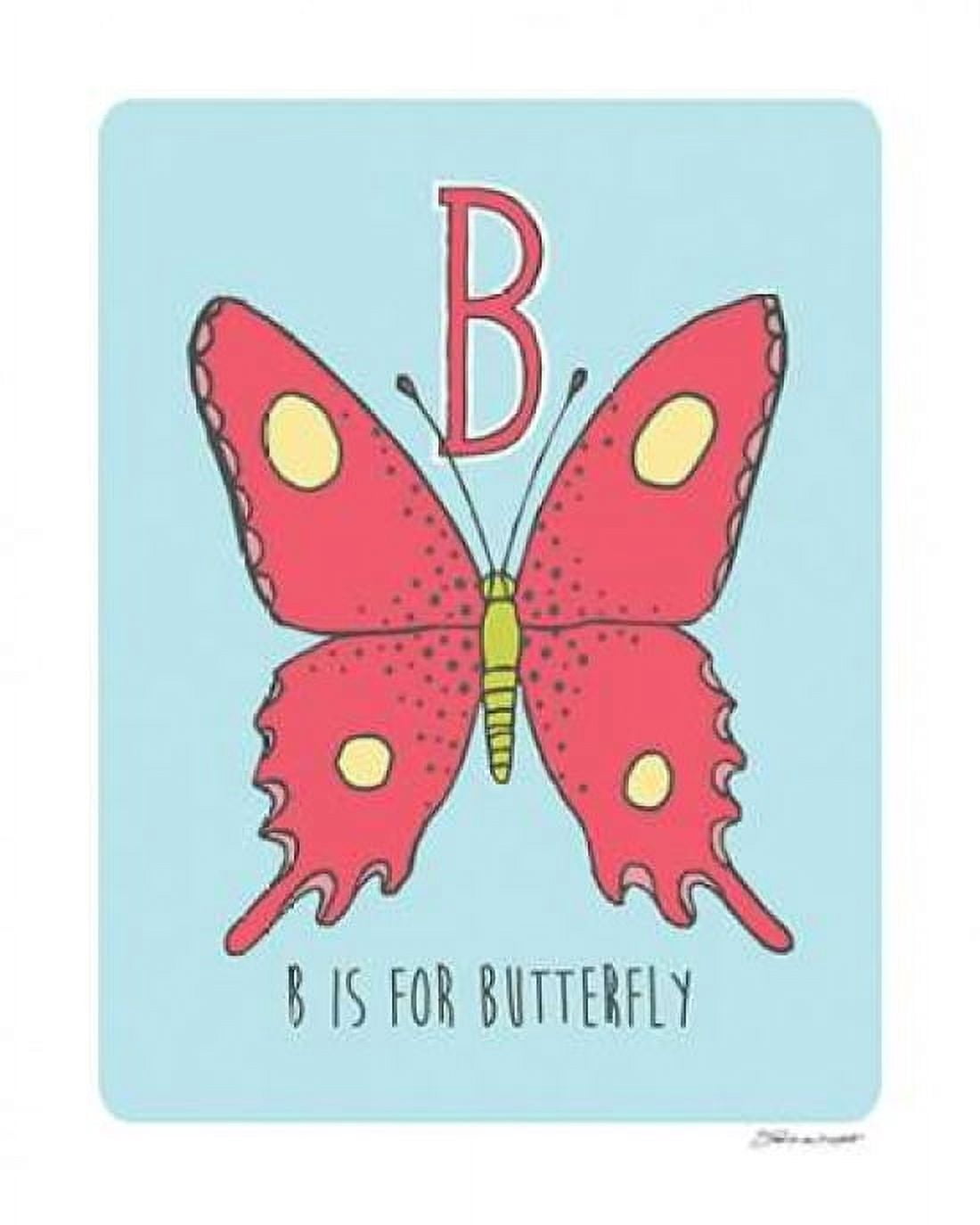 B is For Butterfly Canvas Art - Stephanie Marrott (24 x 30)