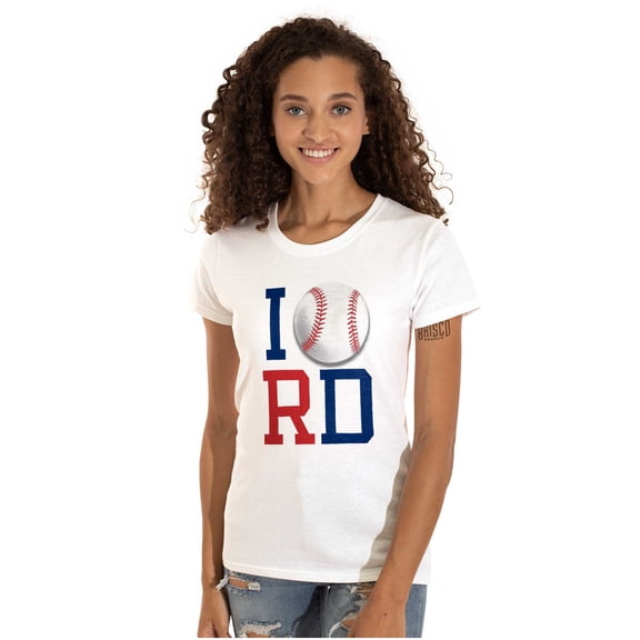 Béisbol Republica Dominicana Ball Womens Slim Fit Graphic Tee Brisco Brands S