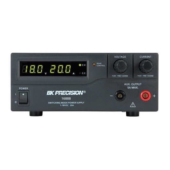 B&k Precision Switching DC Power Supply, 100/240V AC, 18V DC, 360W, 20A 1688B