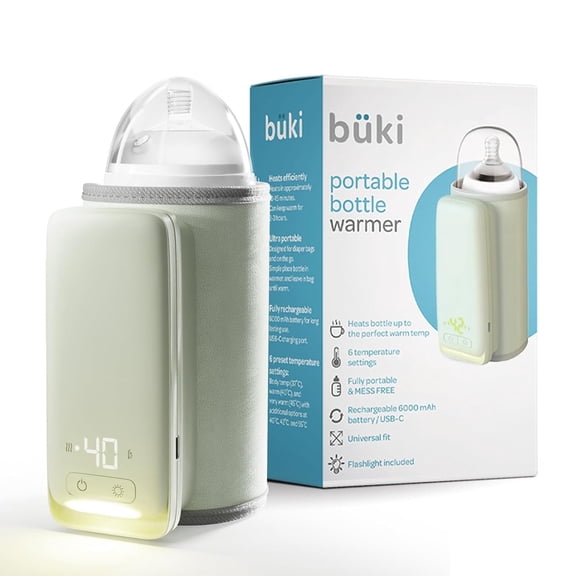 Bki Portable Bottle Warmer for Breastmilk or Baby Formula, Fast-Heating, Leak-Proof, Rechargeable