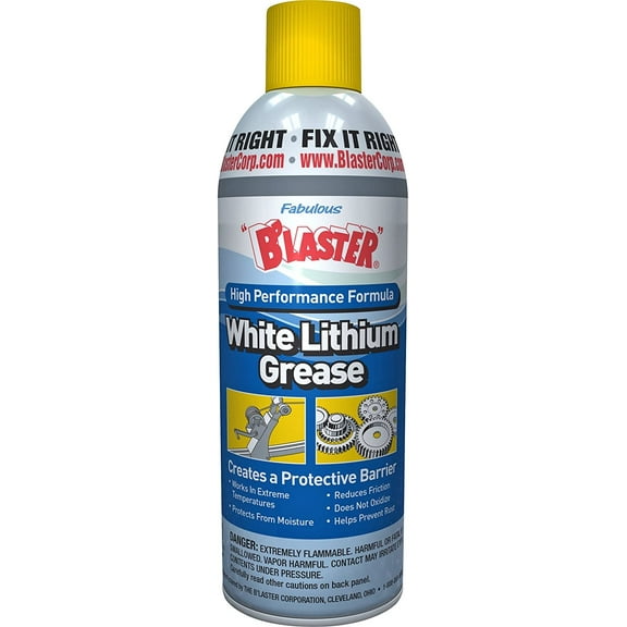 B'laster 16-LG-12PK High-Performance White Lithium Grease - 11-Ounces - Case of 12