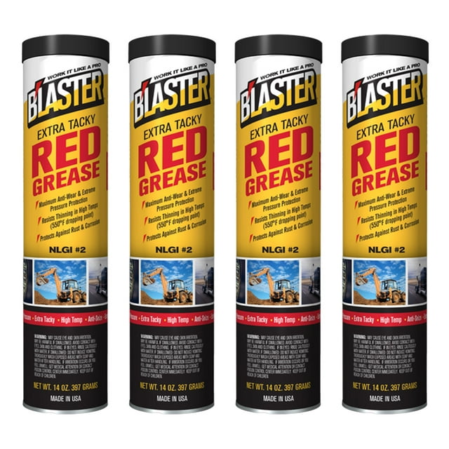 B'laster (4 Pack) ExtraTacky Grease 14 oz for High Temp Lubrication