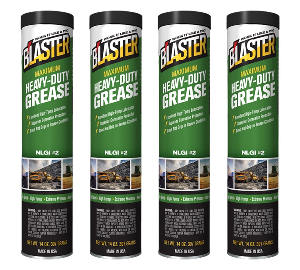B'laster (4 Pack) HeavyDuty Grease 14 oz for High Temp Lubrication