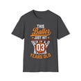 thumbnail image 1 of B-ller is Now 3 Birthday Basketball Graphic Novelty Unisex Softstyle TShirt, 1 of 4