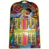 B'loonies Plastic Balloons Variety Pack, 8 Tubes of Assorted Colors Multi-Colored