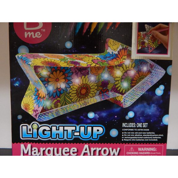 B-me Creative Kids LED Marquee Arrow Light Creative Kids Light Up Marquee Arrow CK Light Up Marquee Arrow Kit Light Up Sign for Wedding Home Party Bar Decoration Wall Lamp Kids' Room Decor DIY Crafts