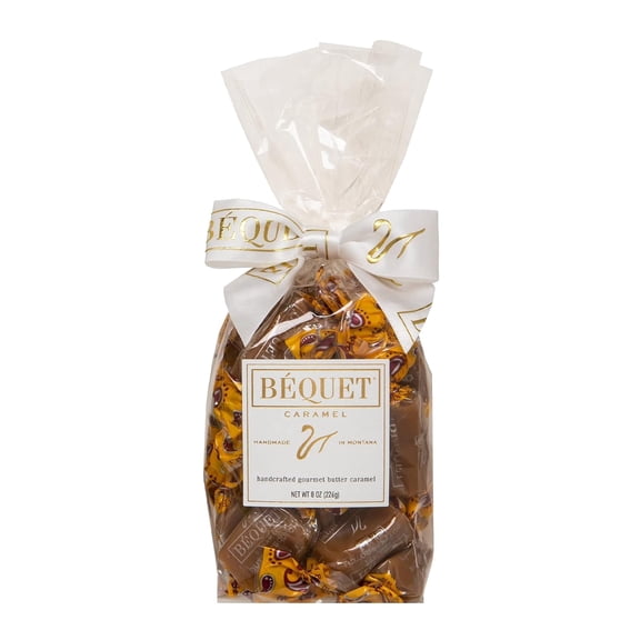 Bquet Caramel - Butterscotch Gourmet Candy - Candy Individually Wrapped - Made in Montana - Kosher (Star D) and Gluten Free - 8 Ounce Gift Bag