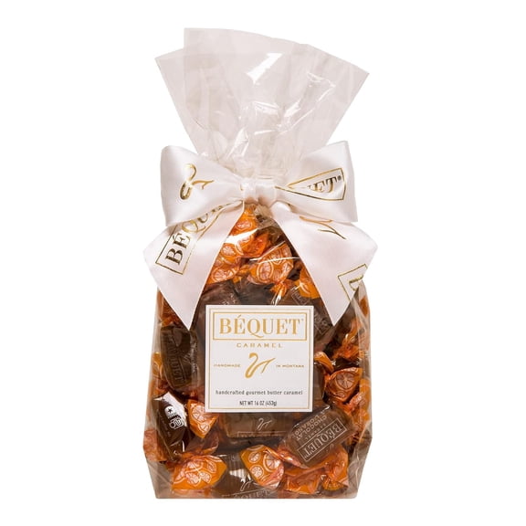 Bquet Caramel - Chocolat A L'Orange - Caramel Candy Individually Wrapped - Made in Montana - Kosher (Star D) and Gluten Free - 16oz Gift Bag