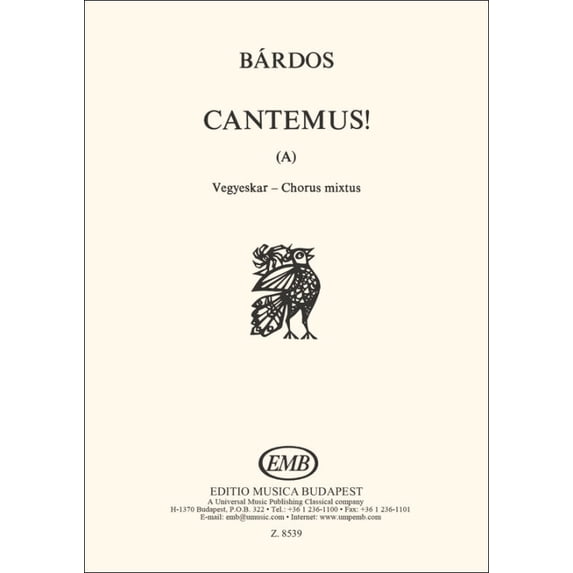 Bárdos Lajos: Cantemus ! (A) / sheet music