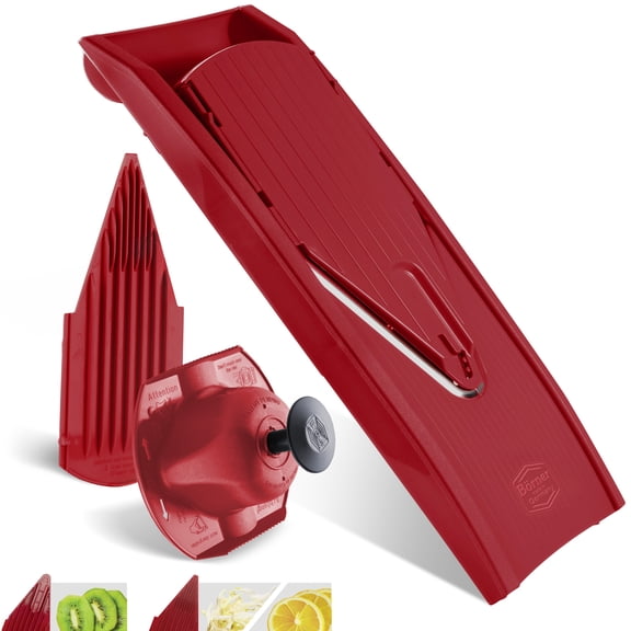 Brner (Boerner) Germany V1 - Classic Line Mandoline Slicer, Basic Set- Red