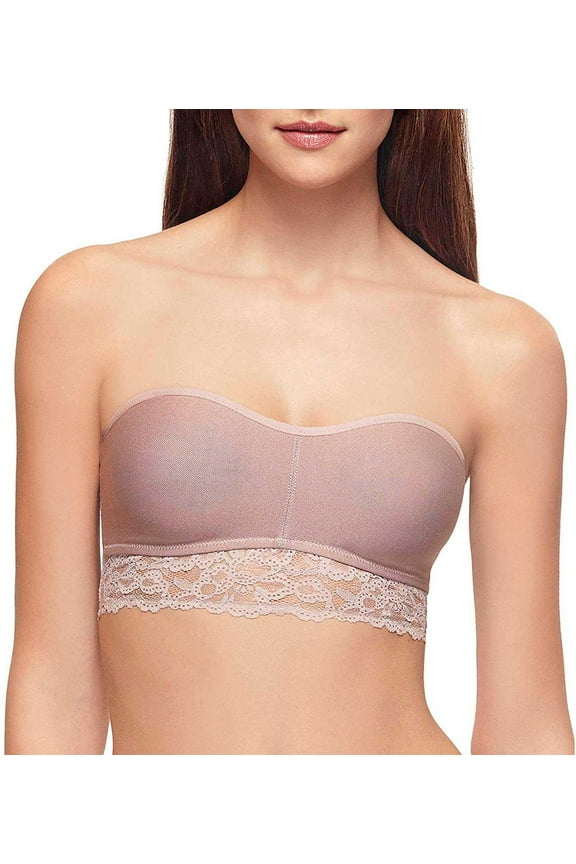 B.tempt’d Women's Charming Sheer Lace Bandeau Bras, Antler, Small