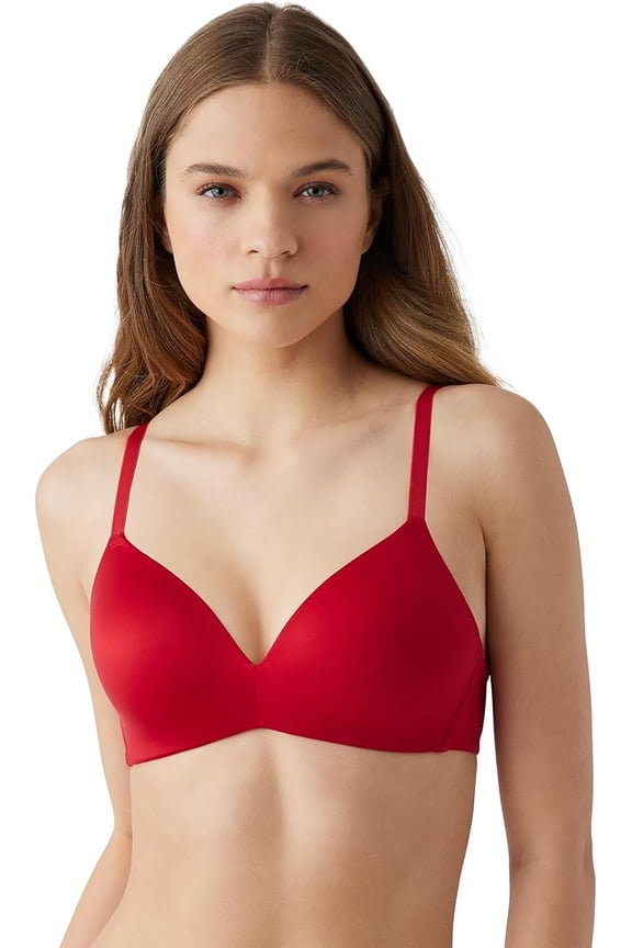 B.temptd Womens Future Foundation Wire Free Convertible T-Shirt Bra, Haute Red, 36D