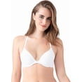 thumbnail image 1 of b.tempt'd by Wacoal Women's Inspired Eyelet Front Close Racerback T-Shirt Bra, White, 32DD, 1 of 3