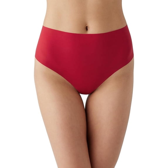 b.tempt'd by Wacoal Women's b.Bare Hi Waist Thong, Haute Red, Large