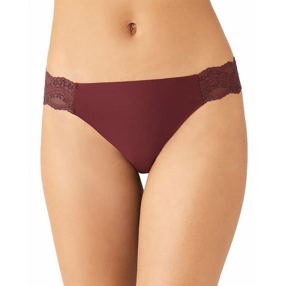 B.tempt'd by Wacoal B Bare Thong Panties, Wine Large