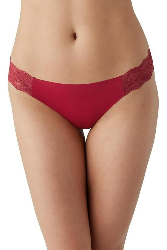 by Wacoal Women's B Bare Thong Panties, Red Medium