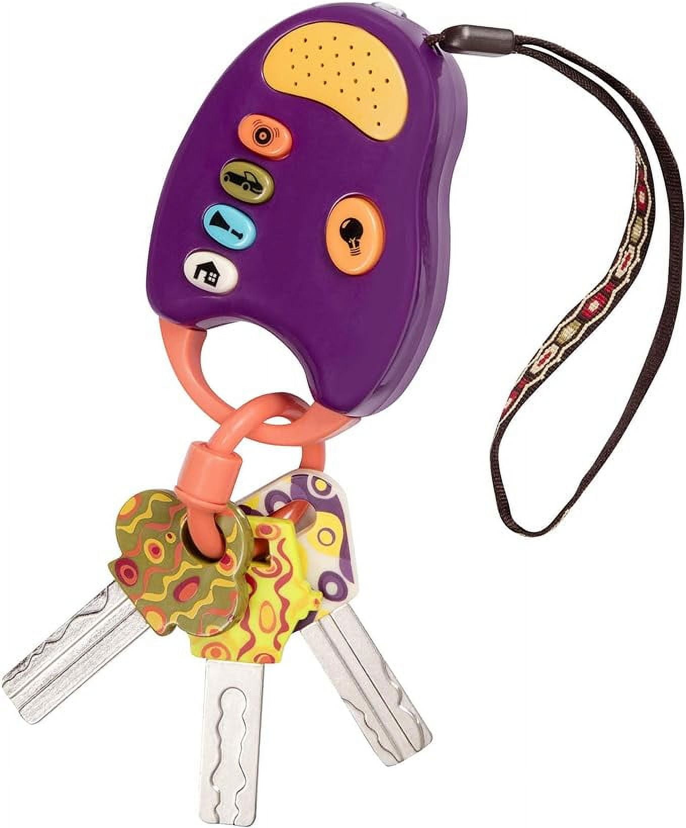 B. toys Purple FunKeys Pretend Play Toy Car Keys Key Fob with