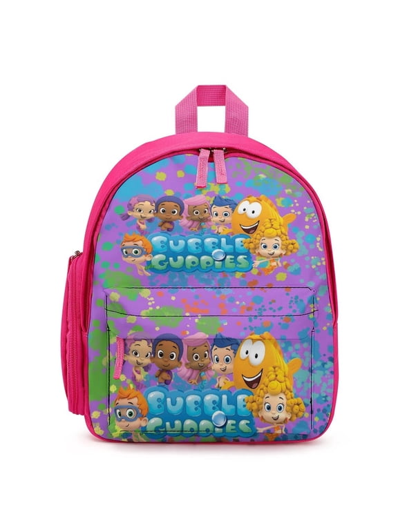 B-ubble Guppies Cute Cartoon backpack travel bag adjustable shoulder straps One size 12.6in