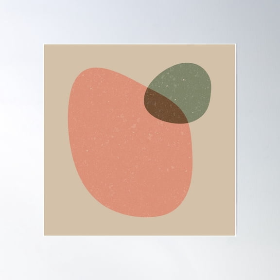 Béziama Colorida I - Dove, Coral, Sage Poster Wall Art, Modern Wall Decor For Living Room Bedroom, 30x30 UNFRAMED