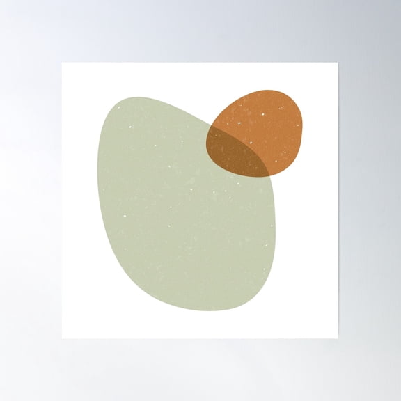 Béziama Colorida I - Snow, Tea, Rust Poster Wall Art, Modern Wall Decor For Living Room Bedroom, 16x16 UNFRAMED