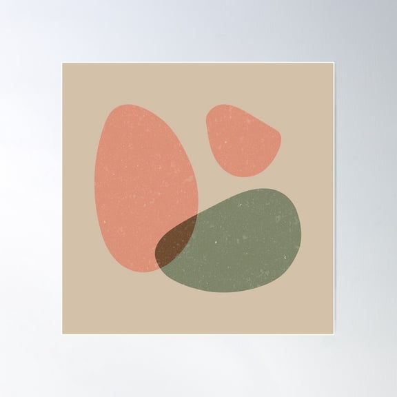 Béziama Colorida Ii - Dove, Coral, Sage Poster Wall Art, Modern Wall Decor For Living Room Bedroom, 24x24 UNFRAMED
