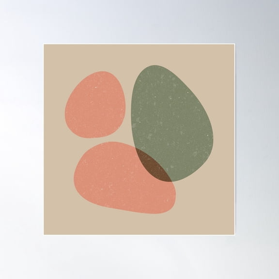 Béziama Colorida Iii - Dove, Coral, Sage Poster Wall Art, Modern Wall Decor For Living Room Bedroom, 30x30 UNFRAMED