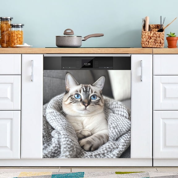 BZSMCE Dishwasher Magnet Cover Magnetic Sticker Creatively Blanket Cuddle Time Printed 23"x26"
