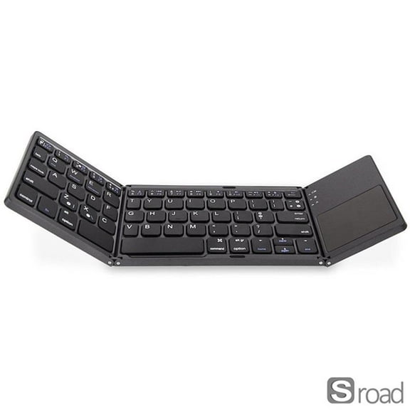 B033 Mini Wireless Keyboard Bluetooth Touchpad Portable Magnetic Triple Folding Keyboard For Windows Android IOS IPad Phone