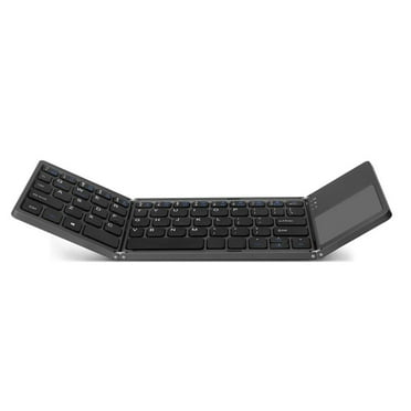 B033 ultra-thin wireless triple-folding Bluetooth keyboard, universal for mobile phones and tablets, with touchpad