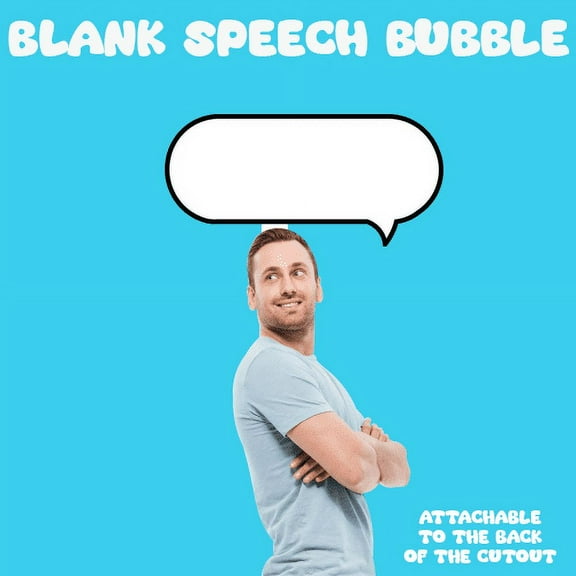 B05 Blank Speech Bubble WATERPROOF PLASTIC Cutout Standee Standup