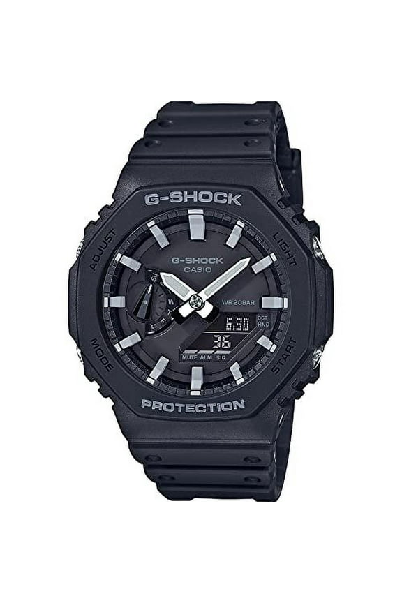 B07WDD3YW9  Casio Men GA-2100-1AER G-Shock Carbon Core Octagon Series Watch -Black, Black, Strap.