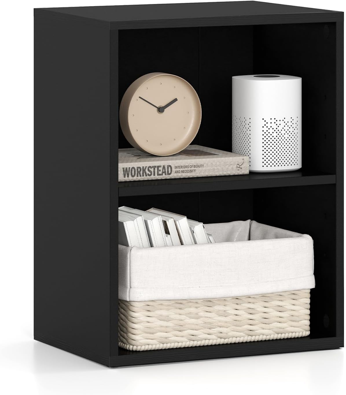 B08J4F8RCZ-z 2 Cube Bookcase, 2-Tier Book Shelf with 5 Position ...
