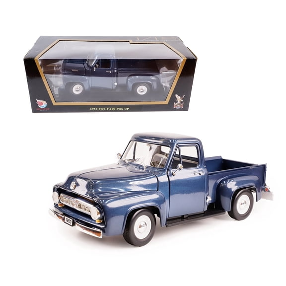 1953 Ford F-100 Pickup 1/18 Diecast Model Truck by LUCKY DIE CAST - Opening Hood Doors Tailgate, Detailed Engine, Display Stand, Collectible
