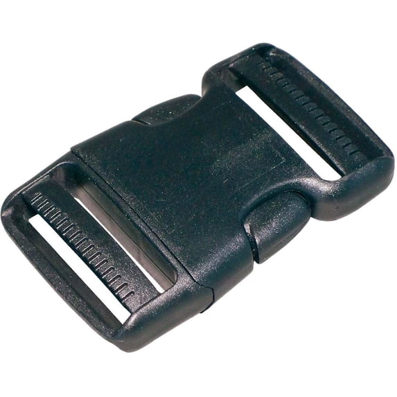 Turf Plastic Side-Release Buckle - 1 Inch, Black, Single Pack