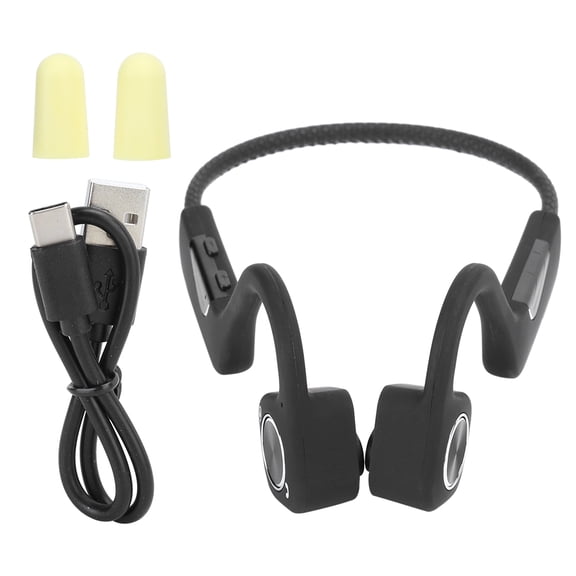 B10 Wireless Bluetooth 5.0 Headset Bone Conduction Motion Earphone Binaural Stereo RearBlack