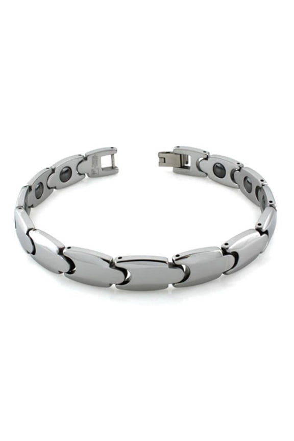 B10049M Tungsten Carbide Mens Link Bracelet