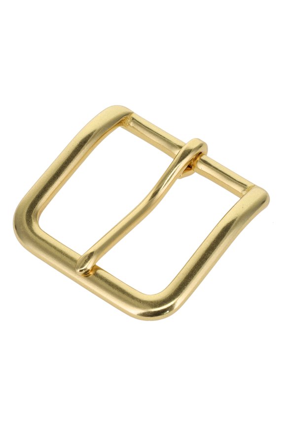 B1110 Natural Brass, Heel Bar Buckle, Solid Brass-LL