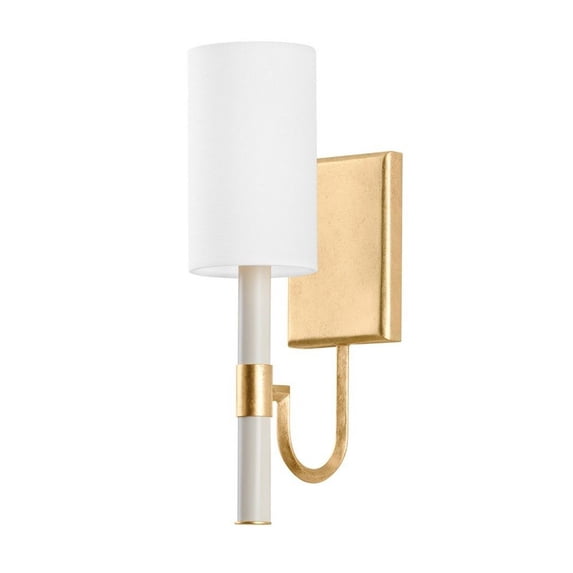 B1113-VGL-Troy Lighting-Gustine - 1 Light Wall Sconce-13.75 Inches Tall and 4.5 Inches Wide-Vintage Gold Leaf Finish