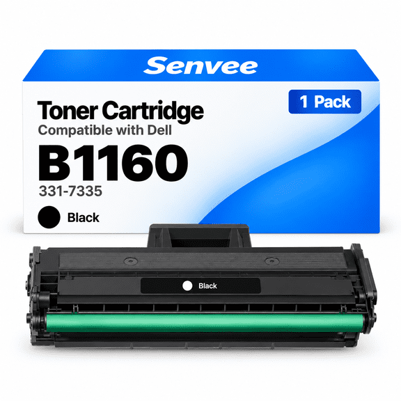 B1160 Black Toner Cartridge 1-Pack Replacement for Dell 331-7335, Compatible with Dell B1160W B1163W B1165NFW Printers