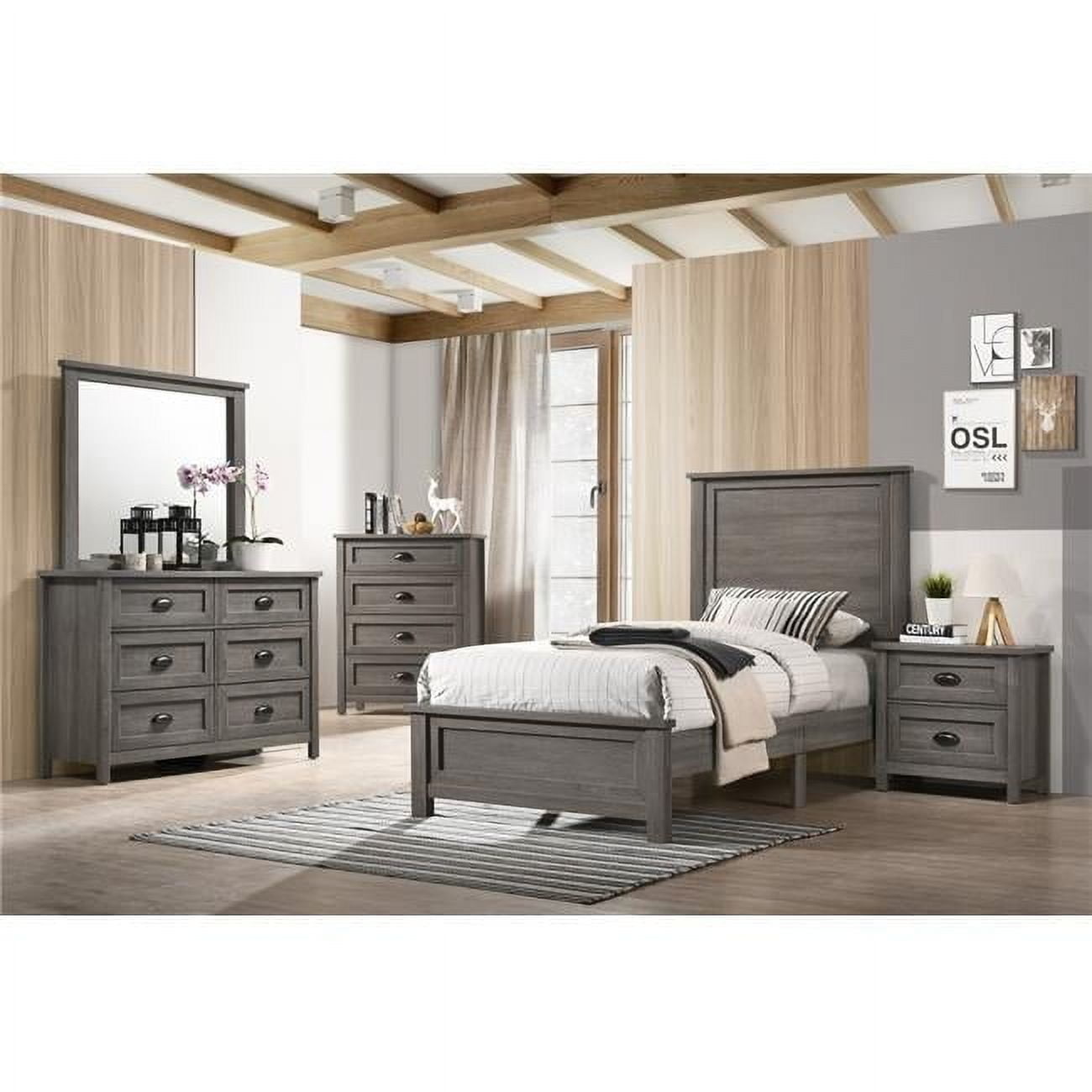 B118-23-50 Madden Dresser & Mirror, Light Slate Gray