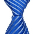 thumbnail image 1 of B12 - 15.25 in. Zipper Necktie - Blue With Light Blue Stripes, 8-11, 1 of 1