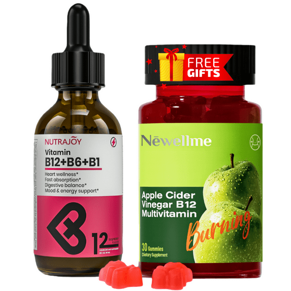 B12 B6 B1 Vitamin Liquid Drops, B12 Sublingual, Vitamin B12 Complex for Women - B12 Methylcobalamin for Energy, Brain, and Heart Support - Vitamin B12 5000 mcg - Raspberry, Vegan, 2 fl oz