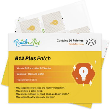 B12 Energy Plus Vitamin Patch by PatchAid (1-Month Supply)