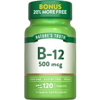 B12 Vitamin 500 mcg | 120 Tablets | For Men and Women | by Nature's Truth