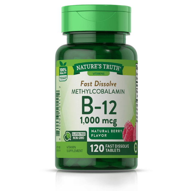 B12 Vitamin Sublingual Tablets 1000 mcg 120 Count Nature's Truth