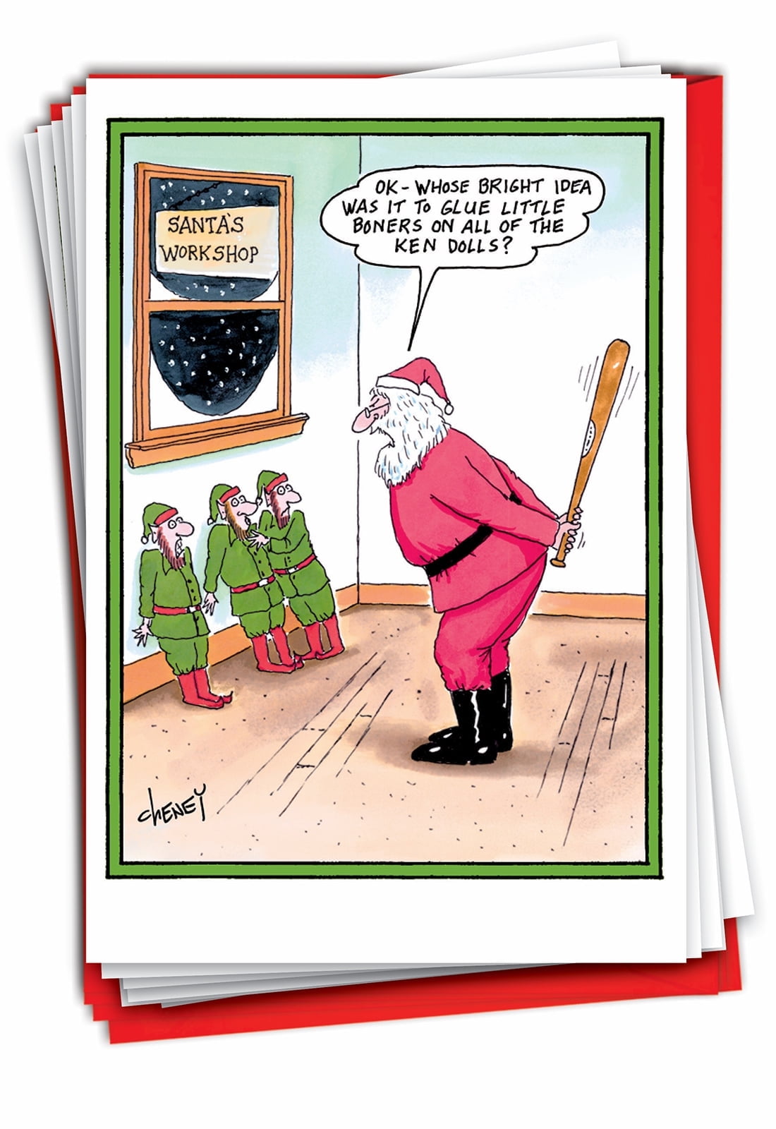 25 stuks grappige Kerstkaarten ansichtkaarten ''beste Kerstman, het