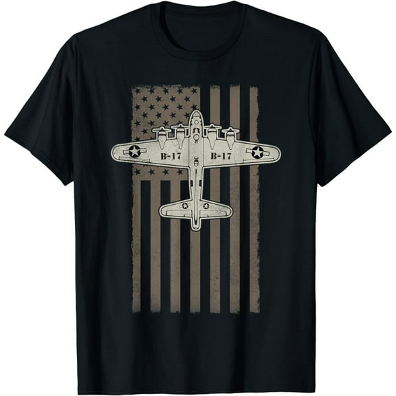 B17 Bomber WW2 Plane Aircraft USA Flag Veteran Pilot Gift T-Shirt mens t shirt，black，women，funny，misfits，men，journey，t-shirt