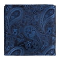 thumbnail image 1 of B19 PS - 12 x 12 in. Matching Pocket Square - Blue & Black Paisley, 1 of 1