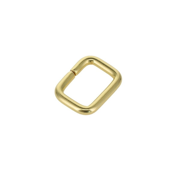 B1957 3/4" x 1/2" Natural Brass, Wire Formed Square Loop, Solid Brass-LL